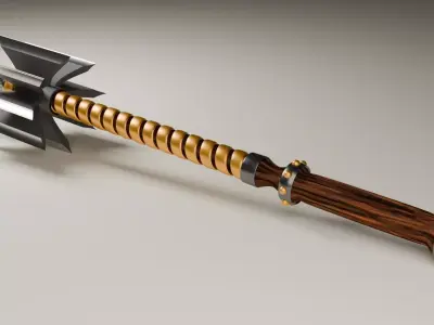 Mace ax high-poly model 3D model