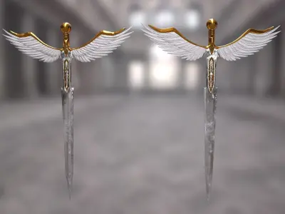 Angel sword Low-poly 3D model buy