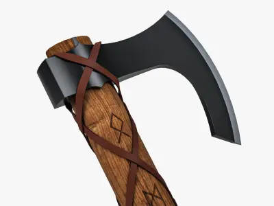 Viking Axe 3D model 10