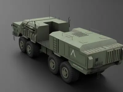 heavy construction truck vehicle 3D model