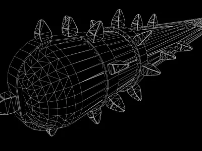 War Club Low-poly 3D model