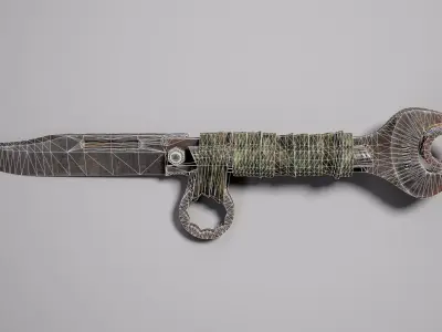 Post-Apocalyptic Knife Low-poly 3D model purchase
