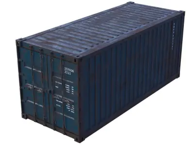Cargo Container 2A Low-poly 3D model