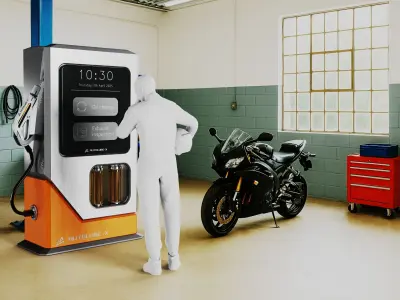 Automatic Oil Change Machine 3D print model