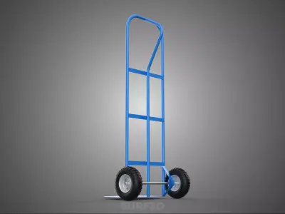 TWO 2 WHEEL CARGO TRANSPORT MOVING HAND TRUCK DOLLY CART TROLLEY 3D model