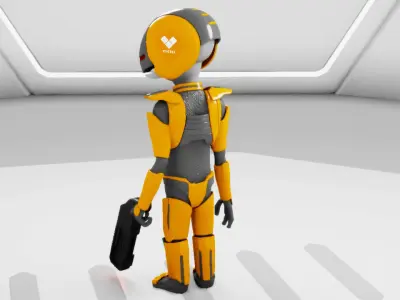 Alien trooper rigged character 3D model purchase