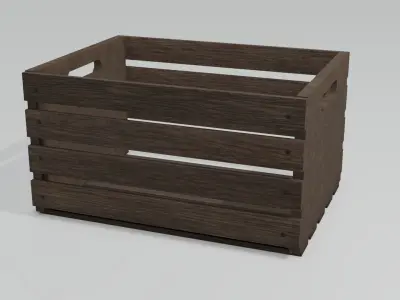Wooden crate Free 3D model