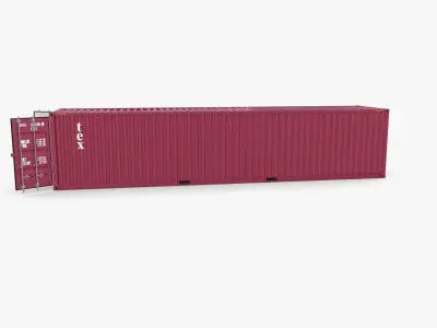 40ft Shipping Container Tex v1 3D model
