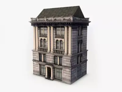 Classic Building Low-poly 3D model