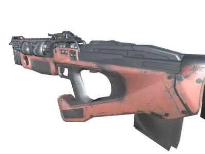 29-assaultrifle-gauss-gun model 3d game ready model Low-poly 3D model