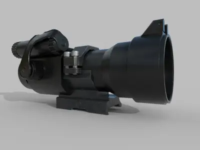 Aimpoint 2X scope  Low-poly 3D model