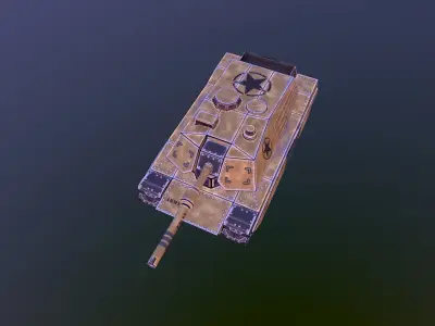 low poly tank Low-poly 3D model