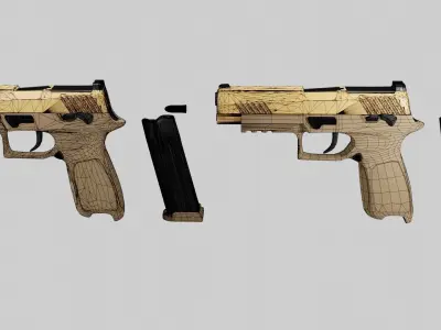 p320 m17 m18 Low-poly 3D model