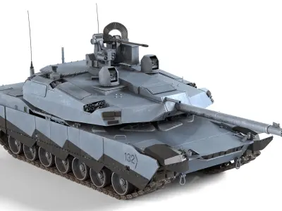 ABRAMS-X Tank Low-poly 3D model