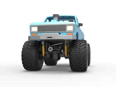 Vintage Monster Truck Scale 1 to 25 3D print model purchase