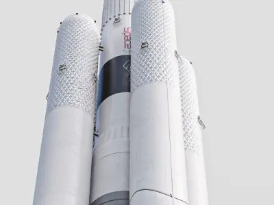 Rocket PBR Low-poly 3D model