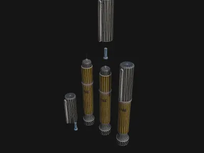 Adrenaline Syringe Low-poly 3D model