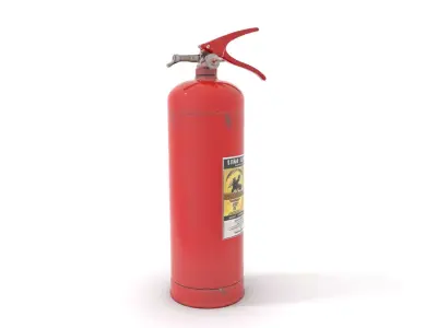 Classic Red Fire Extinguisher model pack Low-poly 3D model