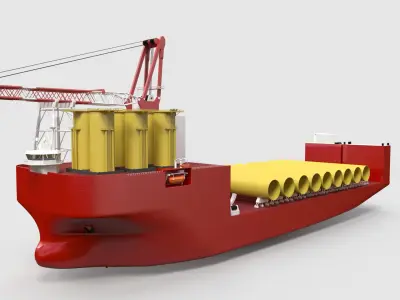 Offshore Industry Vessels 3D model