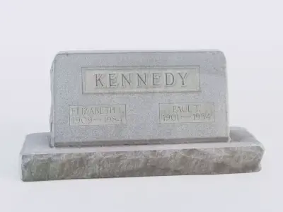 Gravestone Low-poly 3D model 7