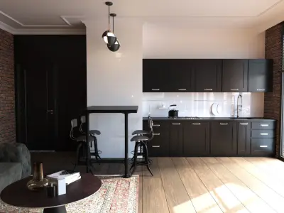 Apartment Interior Scene 01 3D Model 3D model