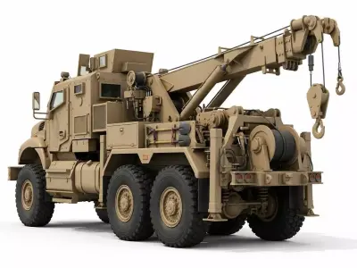 Military Armored Recovery Vehicle 3D model