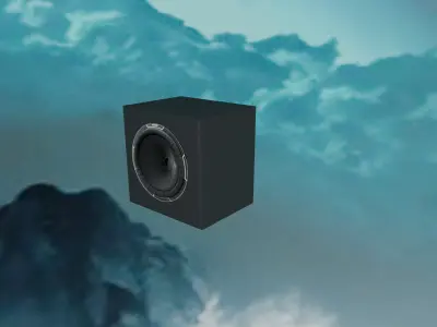 Kicker Comp Subwoofer 12 with enclosure Free 3D model