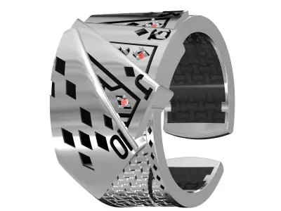 Antique Playing Cards Ring for Men 3D print model