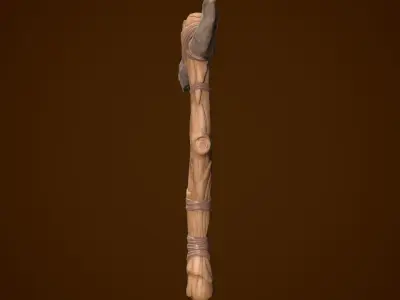 Stylized Pickaxe Low-poly 3D model purchase