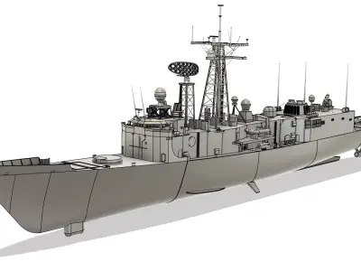 Oliver Hazard Perry RC Model 1-96 3D print model