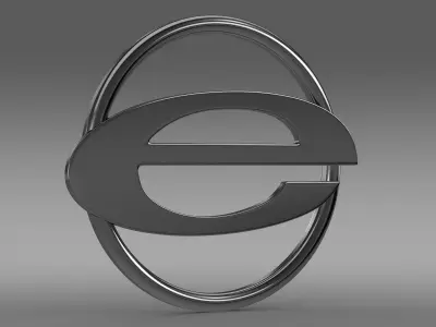 Emerald Automotive logo 3D model