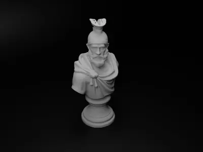 Byzantine Soldier Bust Chess 3D print model buy