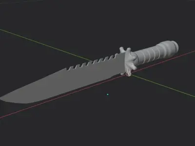 MILITARY KNIFE LOW POLY - READY TO PLAY Low-poly 3D model