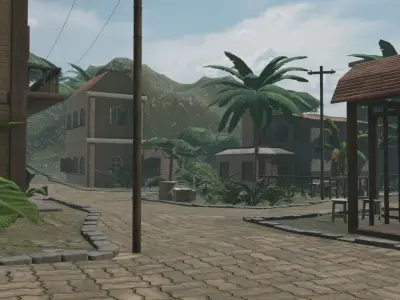 Tropical Village 3D model
