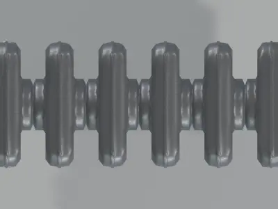 Classic Cast Iron Radiator 3C6 3D model