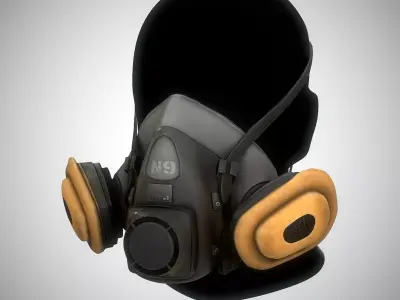 N9 Gas Mask Low Poly Game Ready Free low-poly 3D model