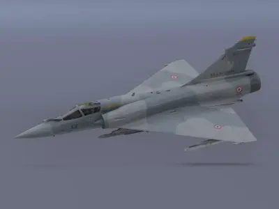 Mirage 2000 - fighter Jet Low-poly 3D model