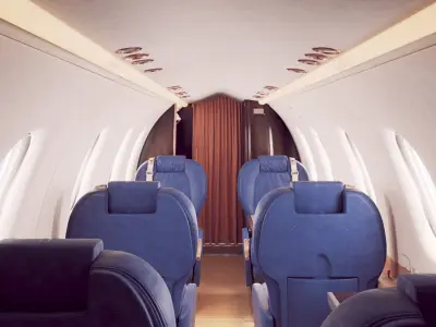 VIP Jet Aircraft Interior 3D model