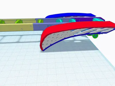 1-25th American flag semi truck and trailer fenders 3D print model