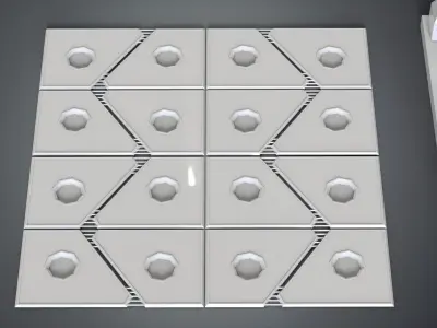 Sci-Fi Panels Kitbash pack Low-poly 3D model