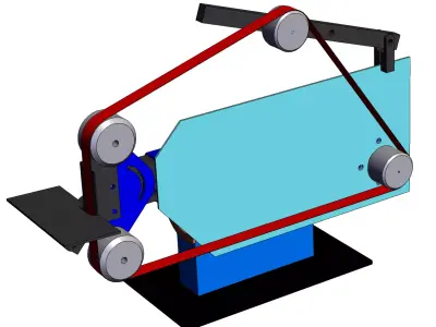 Horizontal and Vertical Dual-purpose Sanding Belt Grinder  3D model