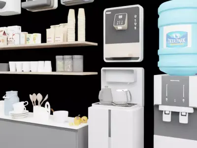 ModernOfficeDrinkingWaterEquipment3DModelSet 3D model