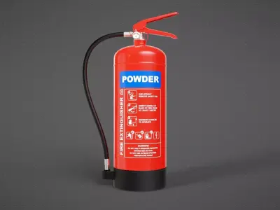 Powder Fire Extinguisher 3D model buy
