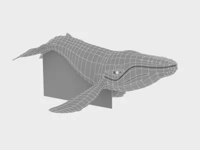 Porcelaine whale 3D model
