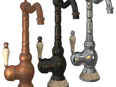 Chester Classic Style Kitchen Tap 3D model