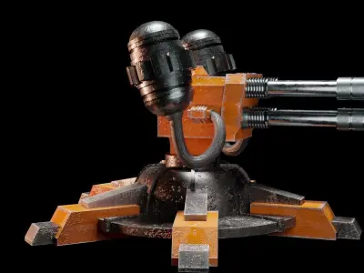 Sci-Fi Turret  Low-poly 3D model purchase