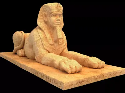 Ancient Egyptian Sphinx 4K Low-poly 3D model
