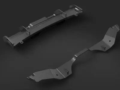 spoiler diffuser tuning auto moto 3D model