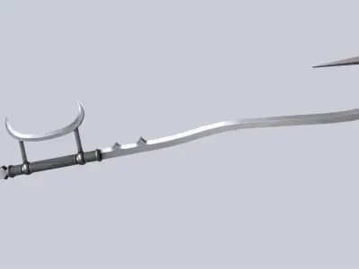 Hook sword Low-poly 3D model