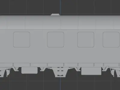 H0 1-87 scale Umbauwagen AB3yg 1st and 2nd class 3D print model